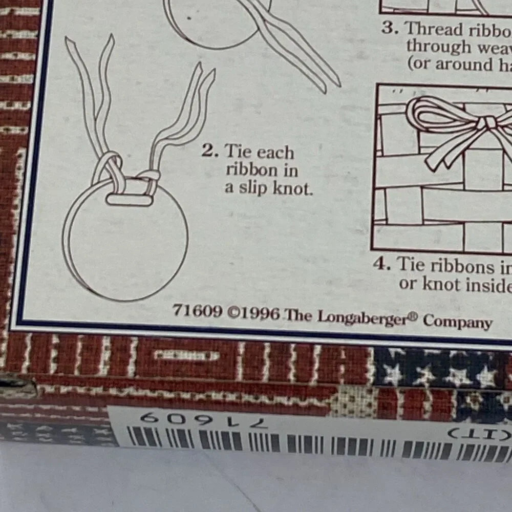 Longaberger Inaugural Basket Tie On‎ Eagle Medallion 1996 With Box